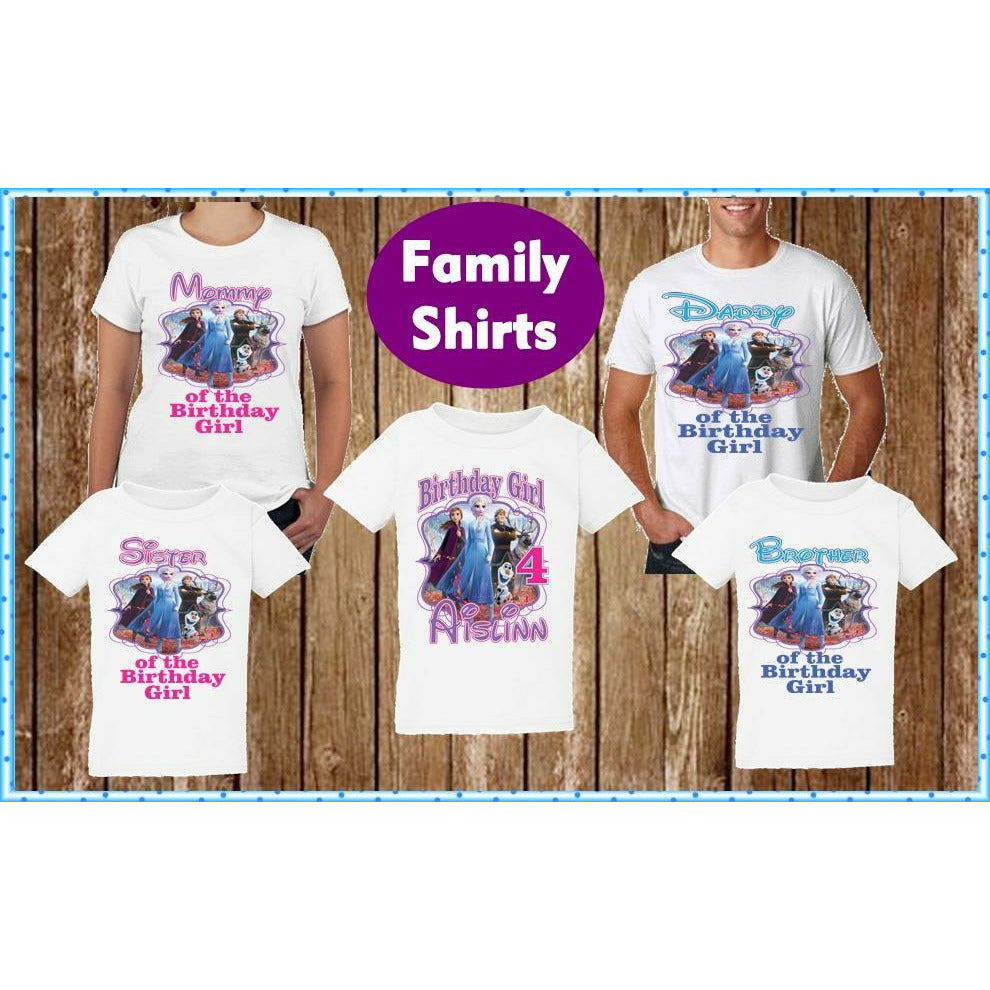 Frozen Family Birthday T Shirts - Frozen Movie 2 Family Shirts