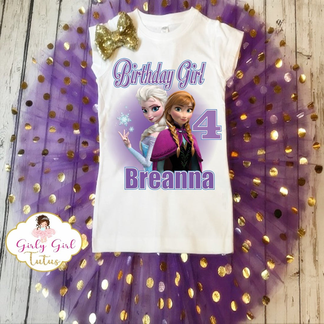 Frozen Elsa and Anna Birthday Outfit Tutu Set - Frozen Outfit