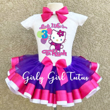 Load image into Gallery viewer, Hello Kitty Birthday Girl Tutu Set Outfit - Ribbon Tutu
