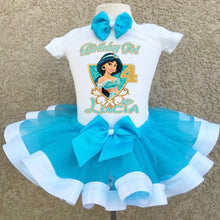 Load image into Gallery viewer, Princess Jasmine Personalized Birthday Outfit- Ribbon Tutu

