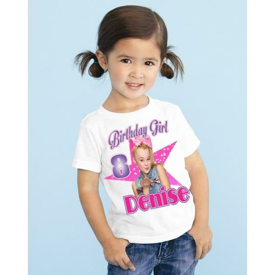 Jojo Siwa Girls Personalized Birthday T Shirt Custom