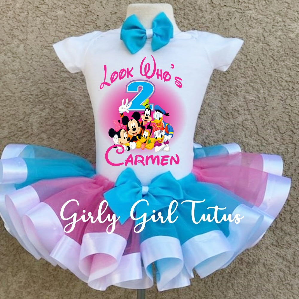 Mickey Mouse Clube Birthday Outfit Girl - Ribbon Tutu
