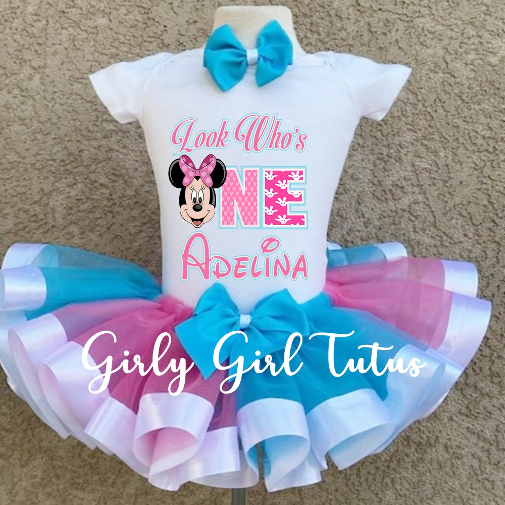 Minnie Mouse 1st Birthday Tutu Outfit Set - Ribbon Tutu