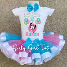 Load image into Gallery viewer, Minnie Mouse Custom Birthday Tutu Set Girl- Ribbon Tutu
