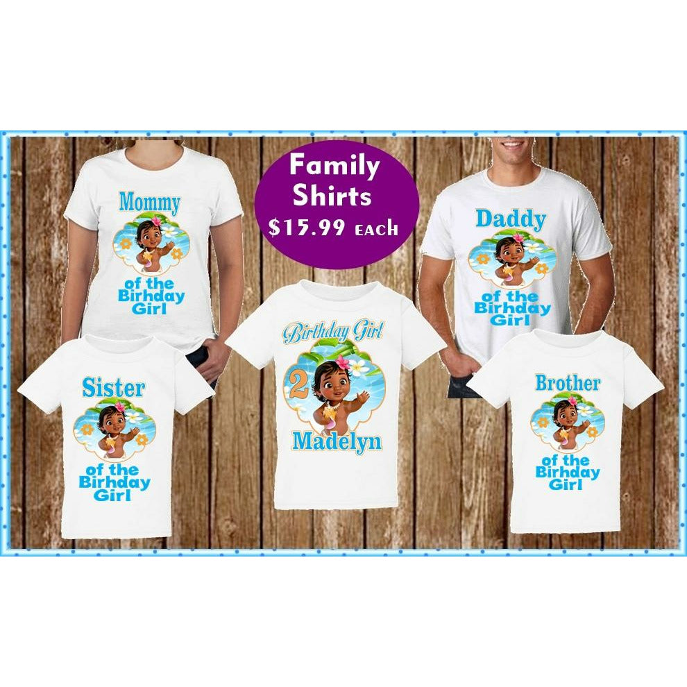 Baby Moana Family Birthday T Shirts- Moana Baby Birthday Shirt