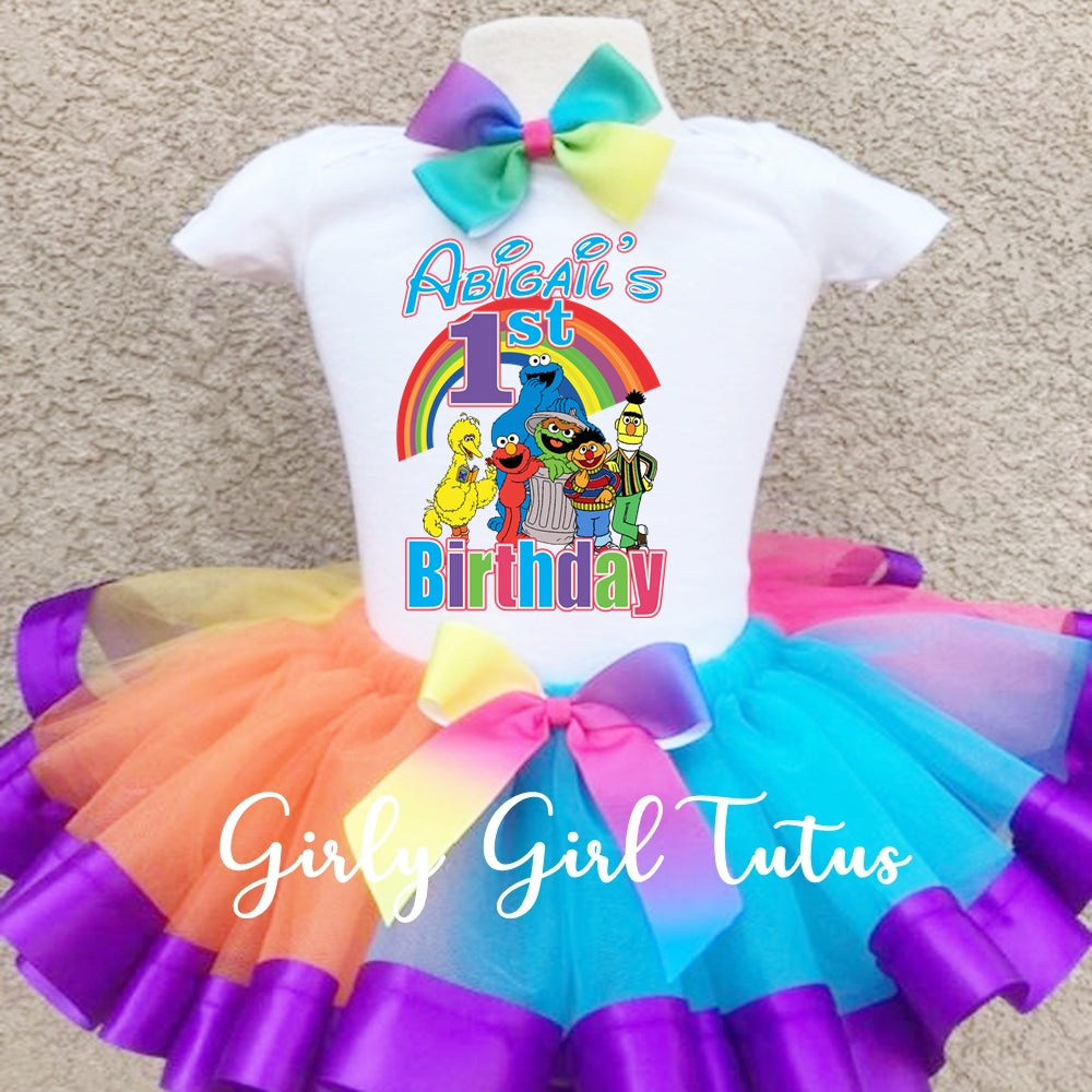 Sesame Street Birthday Outfit for Girl - Ribbon Tutu