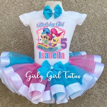 Load image into Gallery viewer, Shimmer and Shine Personalized Birthday Tutu Set - Ribbon Tutu
