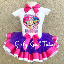Load image into Gallery viewer, Shimmer and Shine Birthday Outfit Tutu Set Girl - Ribbon Tutu
