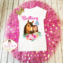 Load image into Gallery viewer, Spirit Riding Free Personalized Birthday Tutu Outfit for Girls 

