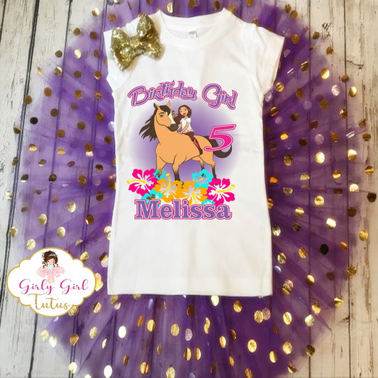 Spirit Riding Free Tutu Birthday Outfit for Girl - Horse Birthday