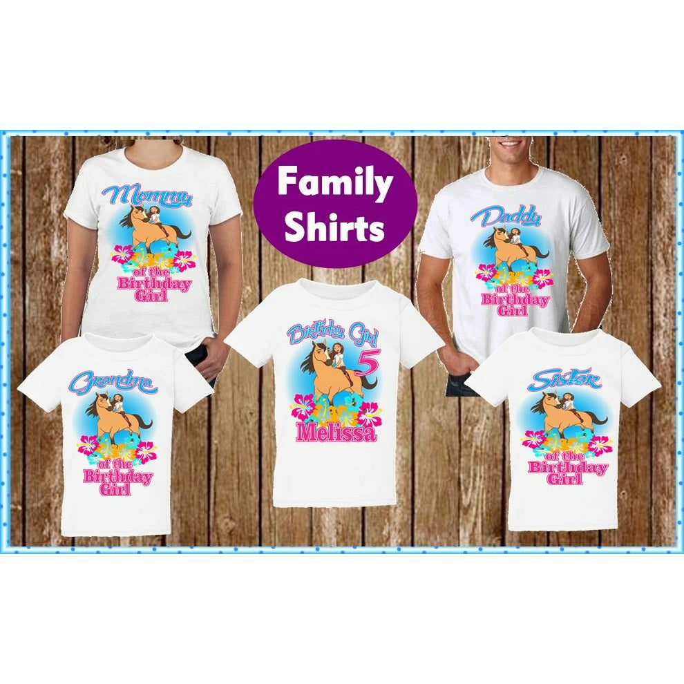 Spirit Riding Free Family Birthday T shirts