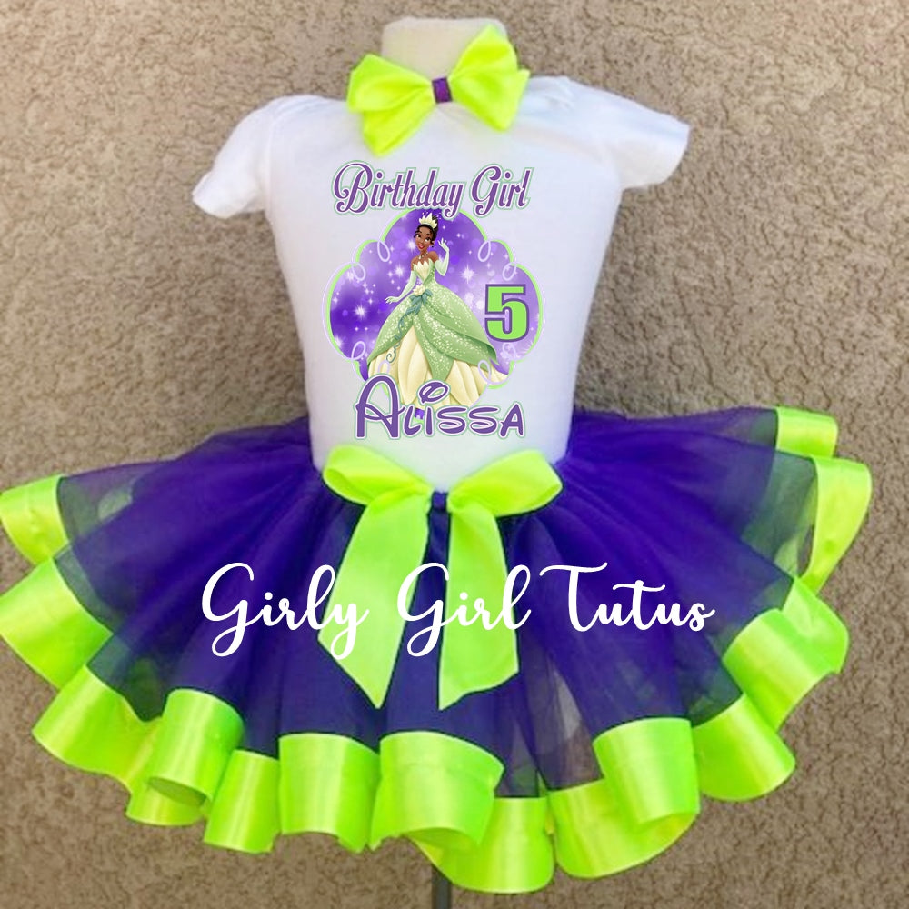 Tiana Princess Birthday Tutu Outfit Set - Ribbon Tutu
