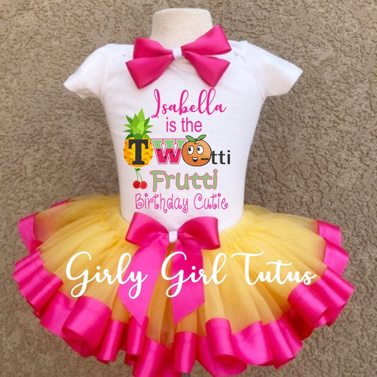 Twotti Fruity Birthday Tutu Outfit Girl - Ribbon Tutu